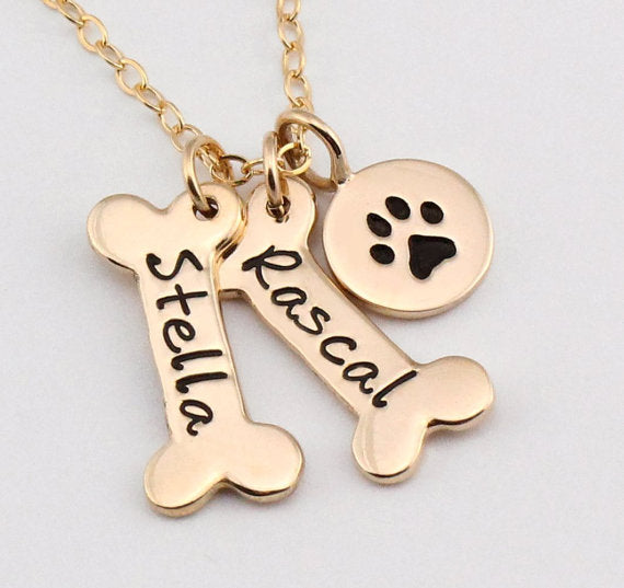 Pingente de Osso Personalizado com Nome | Presente personalizado - Lover Pets